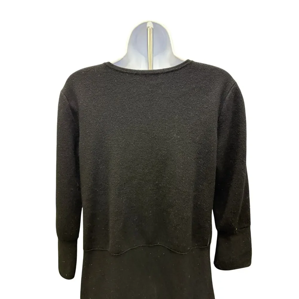 🖤Tory Burch US M Gray Studded Knit Tunic Sweater Top Luxe Prep Moto Y2K Studded